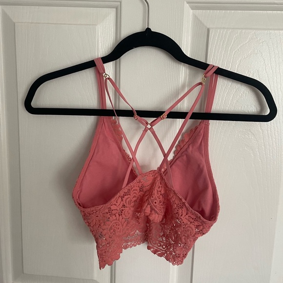 AERIE FAR OUT LACE STRAPPY PADDED PLUNGE BRALETTE EUC - Picture 4 of 5